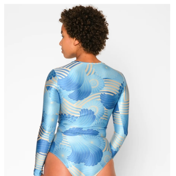 Palomar Crop Top Rashguard - Seaflower New - Picture 3 of 8